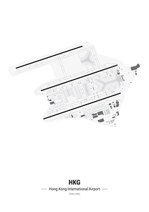 Hong Kong International Airport Map Print