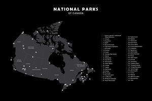 Canada National Parks bw landscape