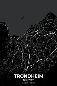 Trondheim Norway City Map Print