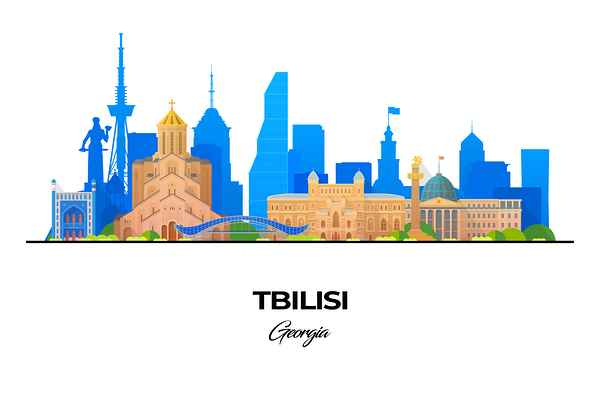 Tbilisi Georgia City Skyline Print