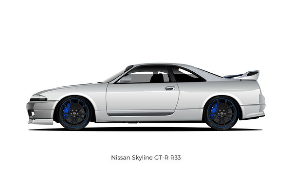 Nissan Skyline GT R R33 02 Print