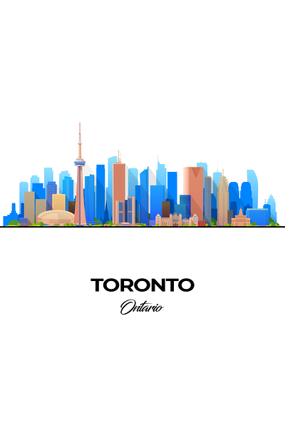 Toronto Ontario City Skyline Print Print