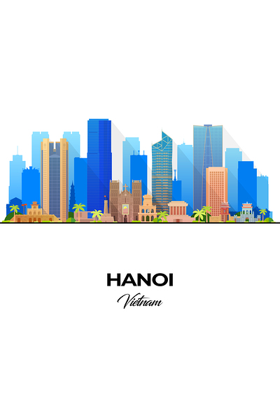 Hanoi Vietnam City Skyline Print Print