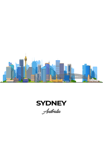 Sydney Australia City Skyline Print