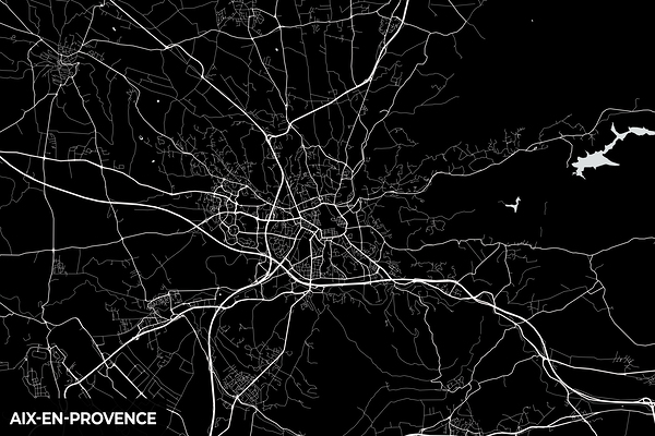 Aix en Provence France City Map Print
