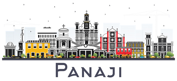 Panaji India City Skyline Print