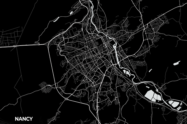 Nancy France City Map Print