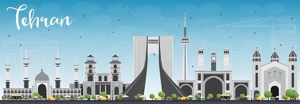 Tehran Iran City Skyline Print
