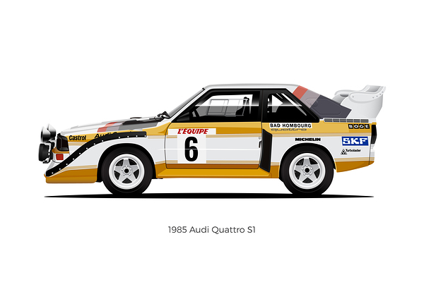 1985 Audi Quattro S1 02 Print