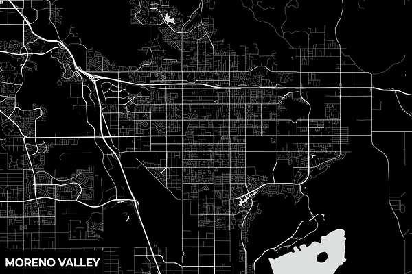 Moreno Valley California City Map Print Print
