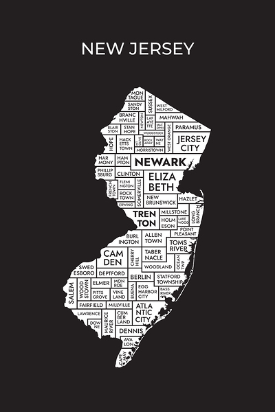 New Jersey black Print