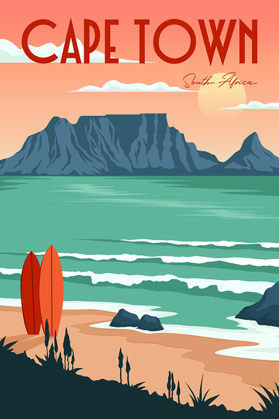 Cape Town South Africa Travel Print
