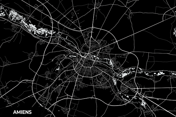 Amiens France City Map Print Print
