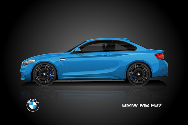 BMW M2 F87 B Print