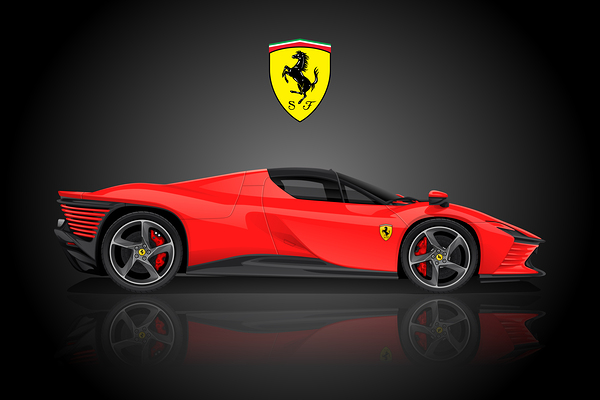 2024 Ferrari Daytona SP3 red B Print