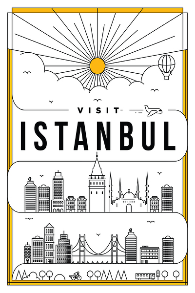 Istanbul Turkey Travel Print Print