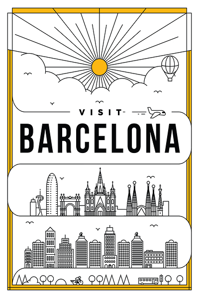 Barcelona Spain Travel Print