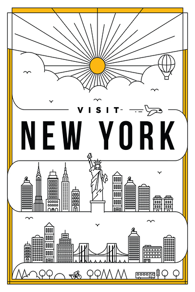 New York City Travel Print Print