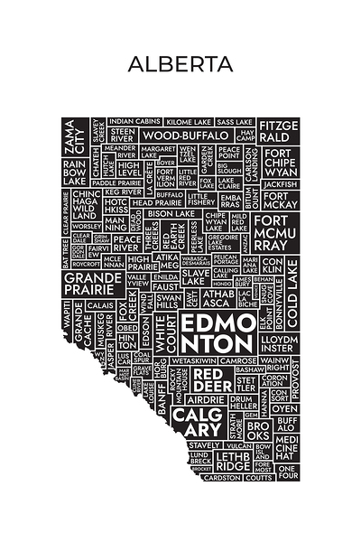 Alberta white Print