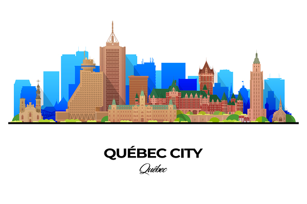 Quebec City Skyline Print