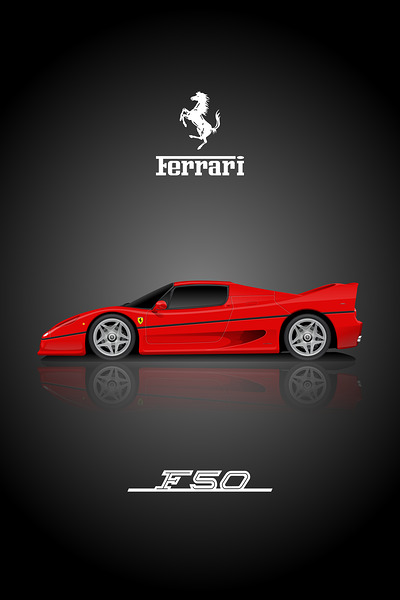 Ferrari F50 Automotive Print