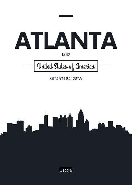 Geometric pattern skyline city America and Europe