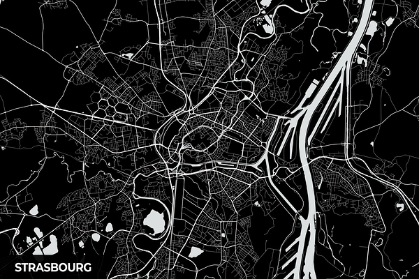 Strasbourg France City Map Print Print