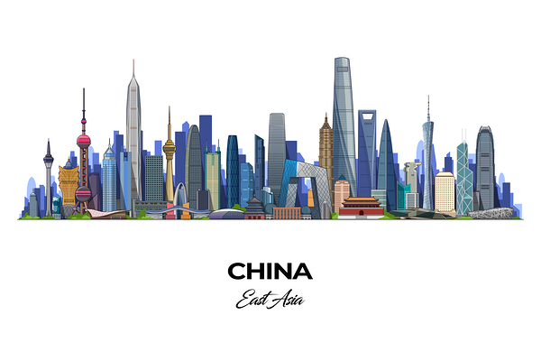China Skyline Print