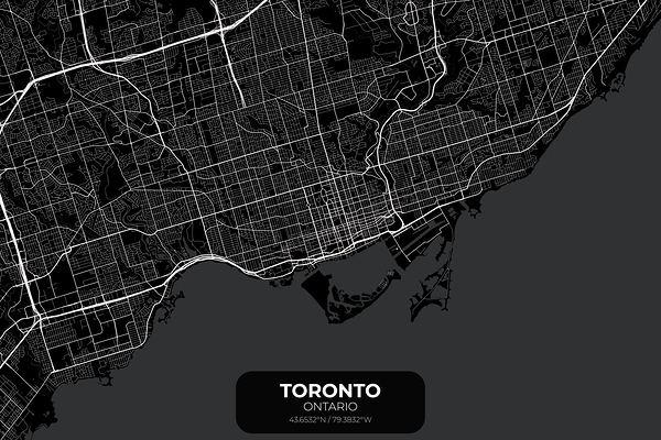 Toronto Ontario City Map Print Print