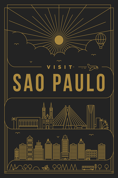 Sao Paulo Brazil Travel Print Print
