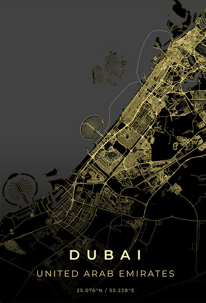 Dubai UAE City Map Print