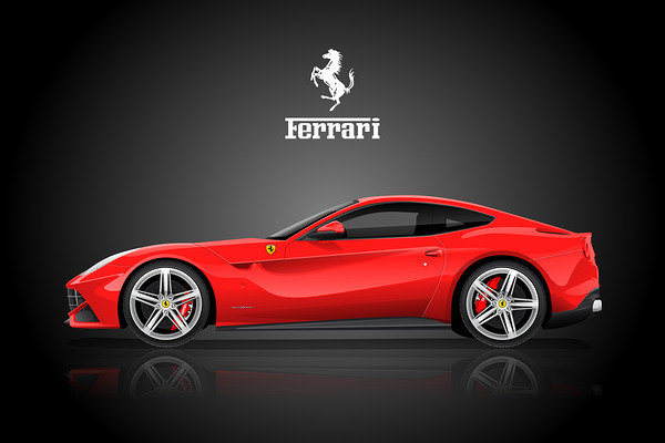 Ferrari F12 B Print
