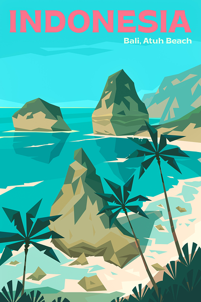 Indonesia Travel Print Print