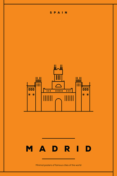 Madrid Spain Travel Print Print