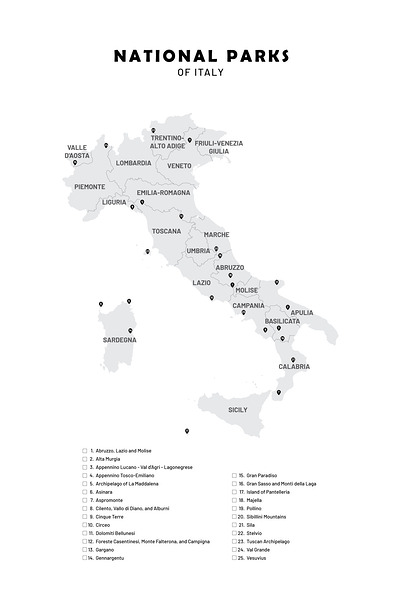 Italy Parks wb portrait Print