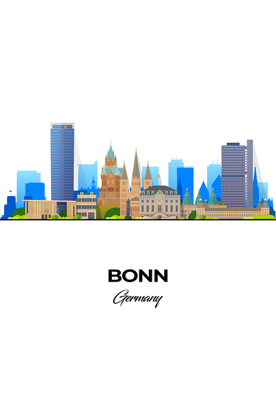 Bonn Germany City Skyline Print