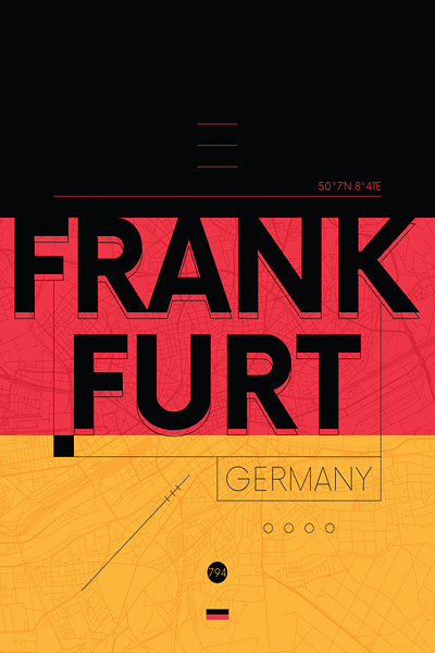Frankfurt Germany Travel Print Print