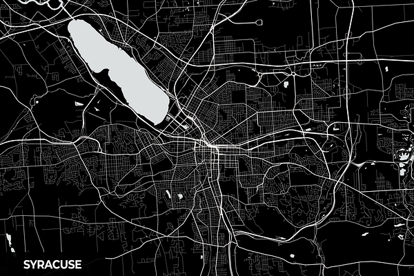 Syracuse Texas City Map Print