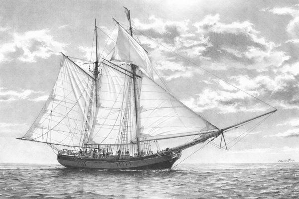Ship Print: Eternal Voyage Seascape Artwork by R7ART