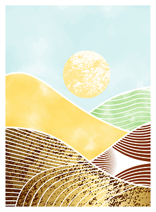 Abstract mountain painting. a