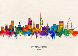 Portsmouth England Skyline Beige