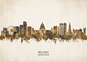 Belfast Northern Ireland Cityscape Vintage