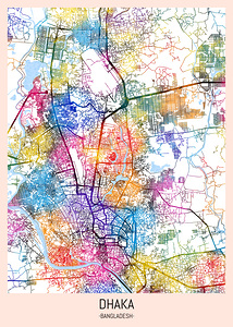 Dhaka Bangladesh City Map