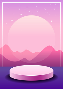 set of abstract landscape. a