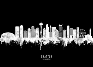 Seattle Washington BW
