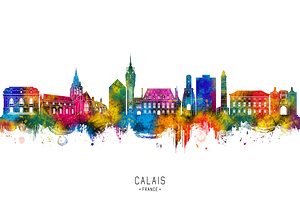 Calais France Skyline
