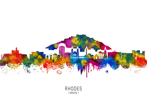 Rhodes Greece Skyline