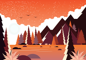 Nature Landscape Illustration   