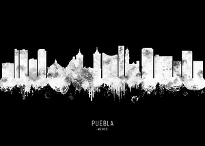 Puebla Mexico BW