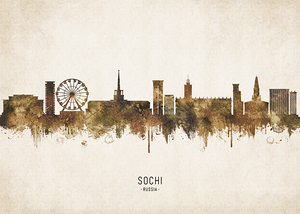 Sochi Russia Cityscape Vintage